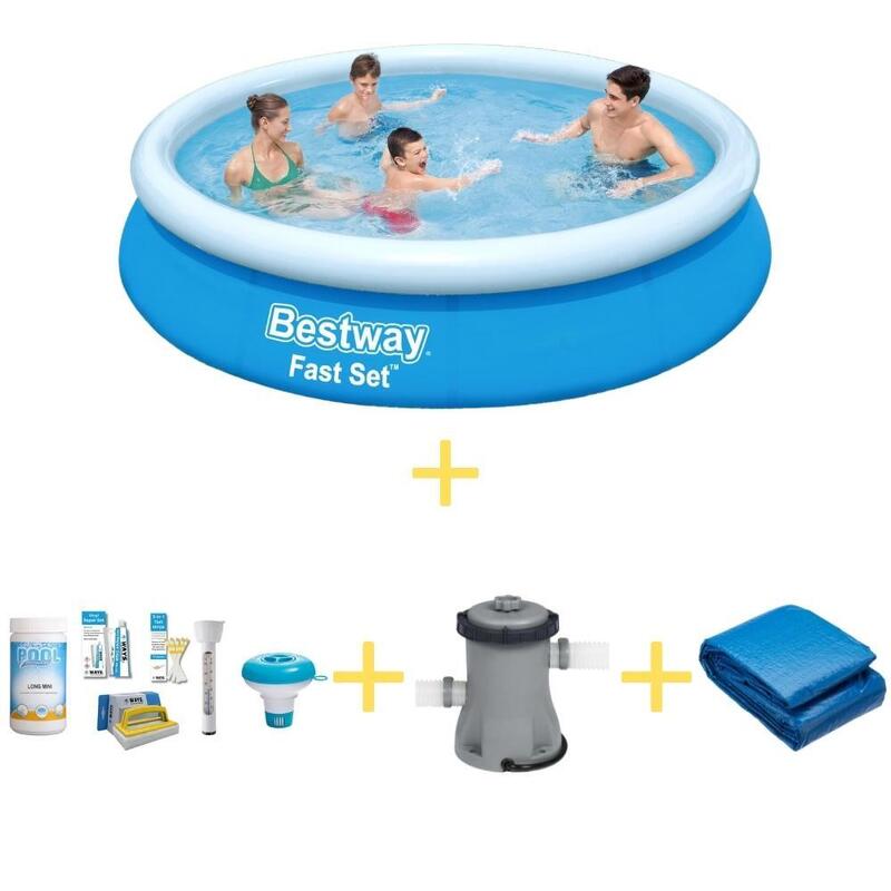 Bestway Zwembad - Fast Set - 366 x 76 cm - Inclusief WAYS Onderhoudspakket,