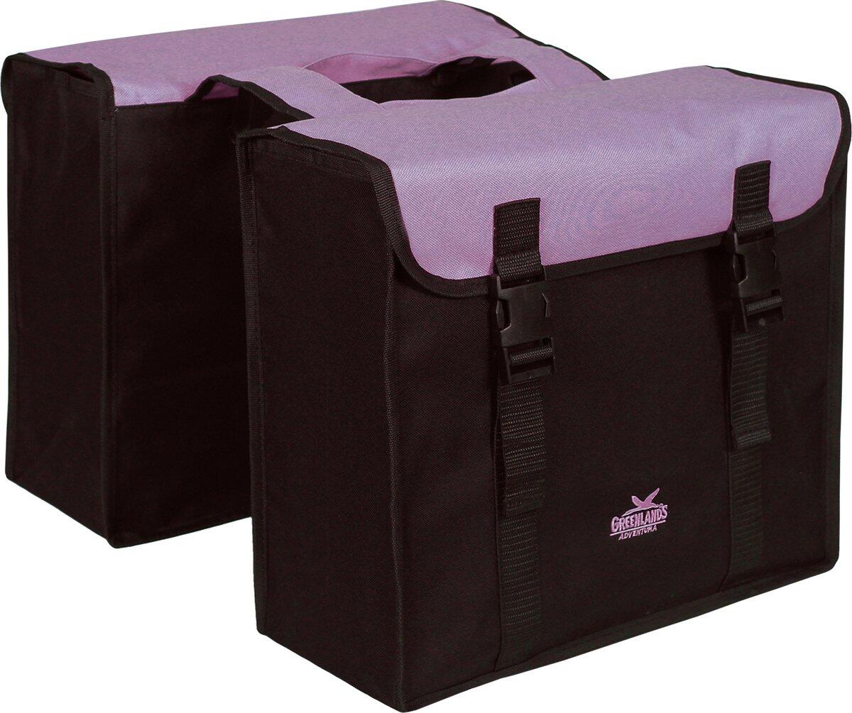Greenlands sacoche double L noir-violet, env. 34 L. 2/3