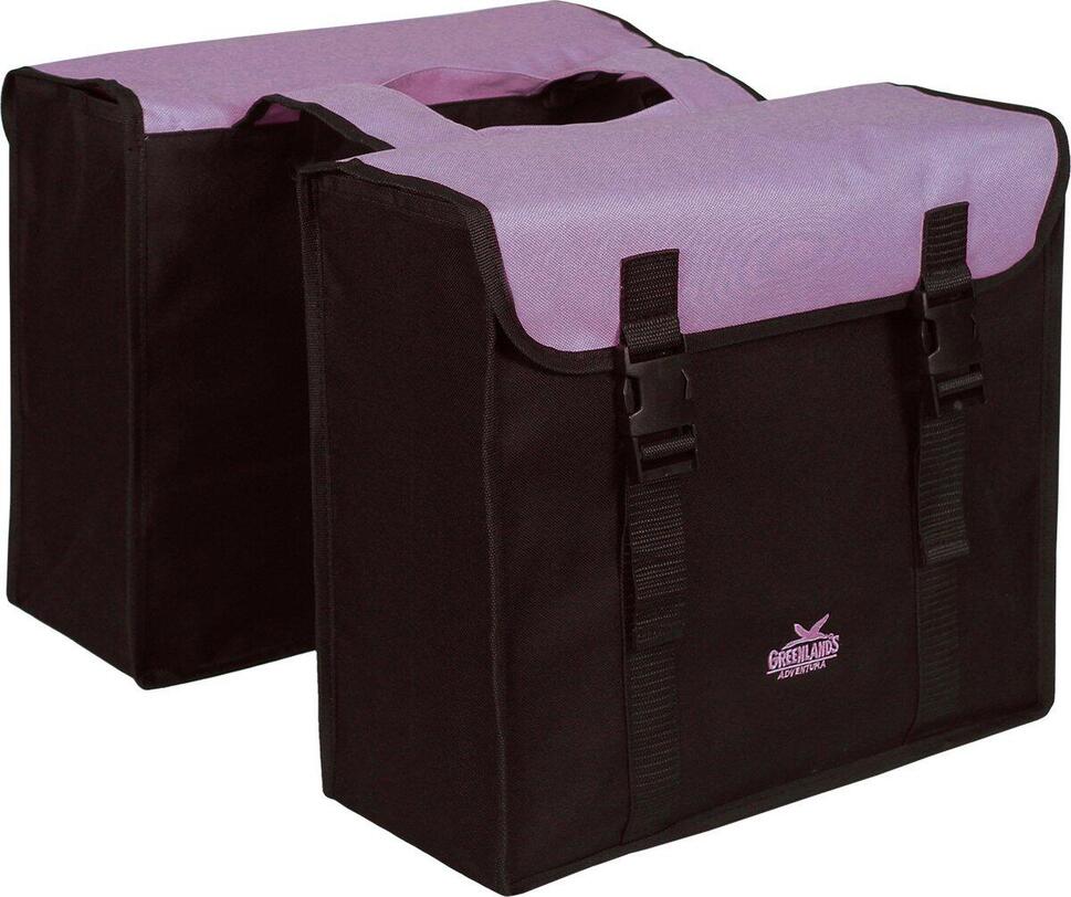Podwójna Torba Rowerowa 34 Litry 37 X 33 X 14 Cm (2X) - Czarny / Fioletowy