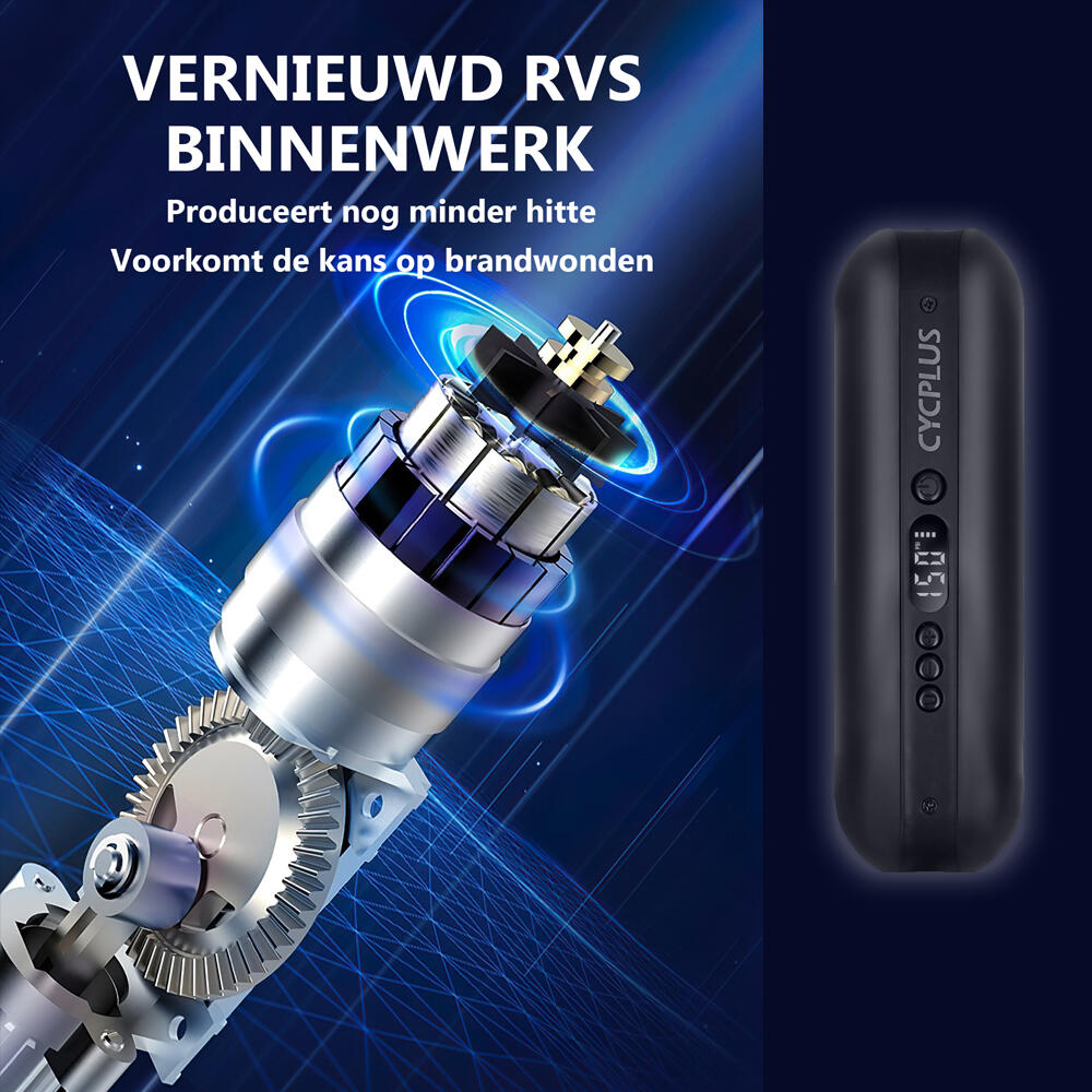 Elektrische pomp met Powerbank - Oplaadbaar - BMX, MTB, Auto 5/8