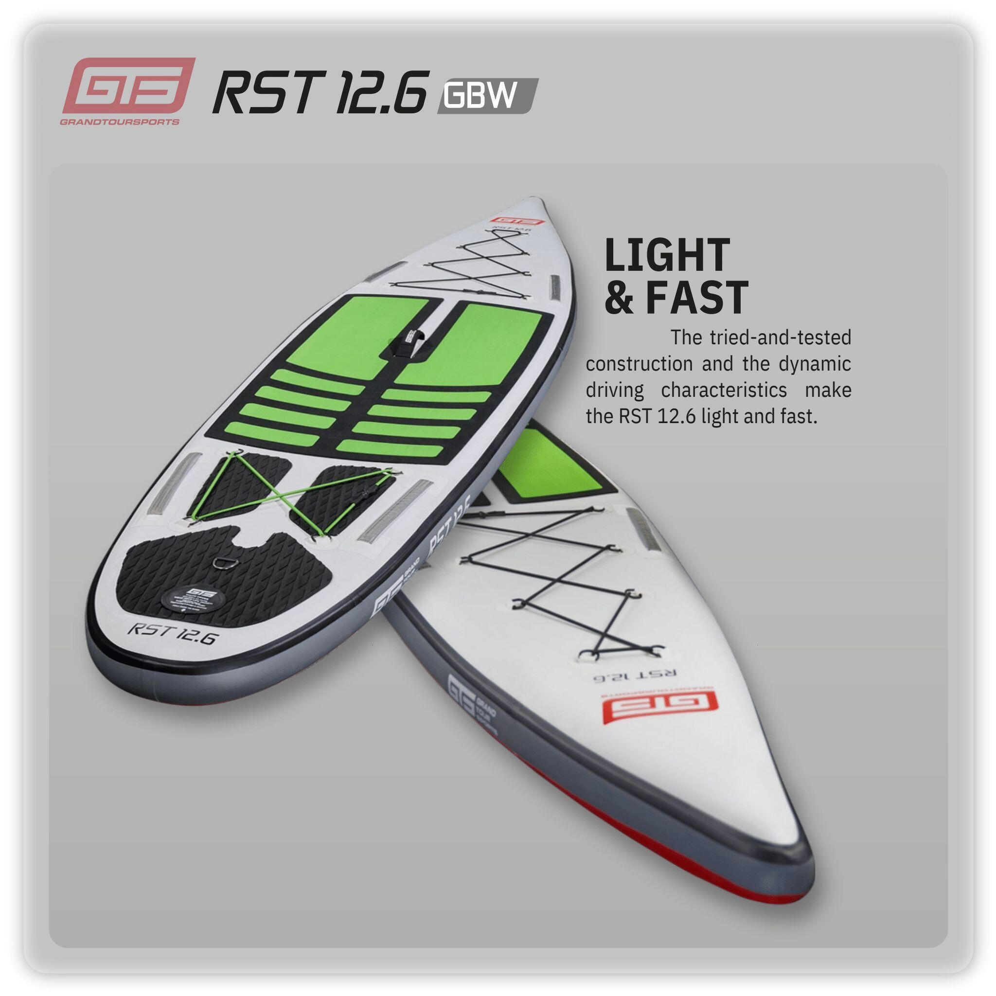 SUP-Board Stand up Paddle aufblasbar "RST  12.6 x 29.5“ GBW Premium Qualität! 6/8
