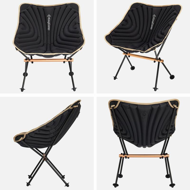 Opblaasbare campingstoel - Zwart