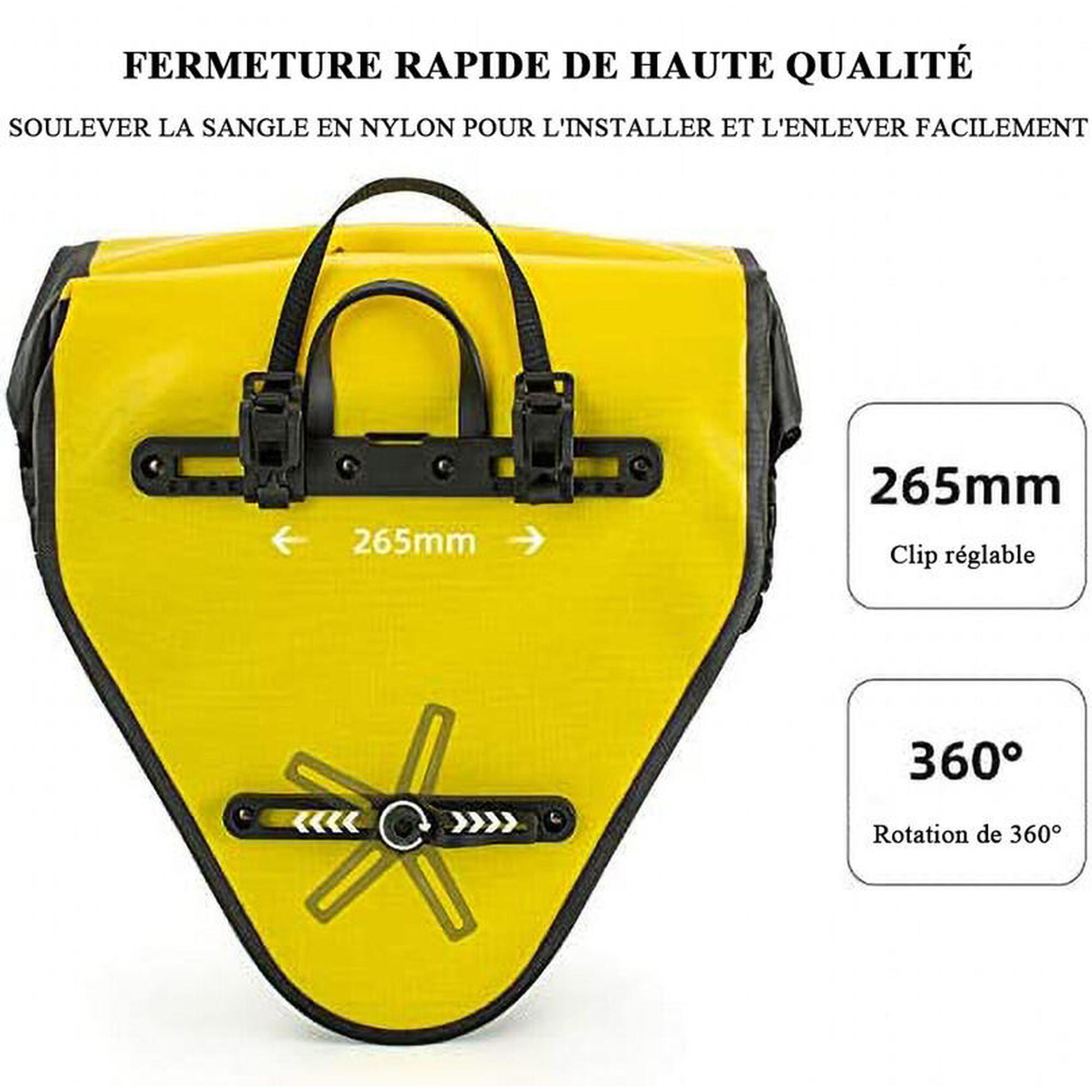 Sacoche de V lo Arri re Porte Bagage tanche Sac de Rangement VTT 20 L Jaune