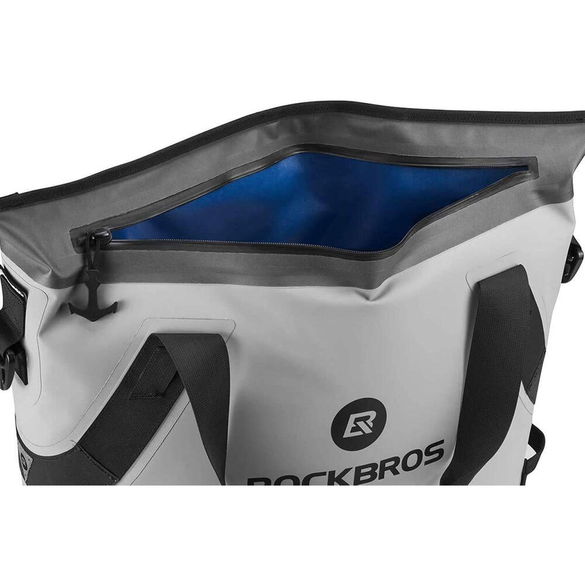Sac Glacière souple isotherme étanche 22L Sac à Main/à Dos Gris 4/6