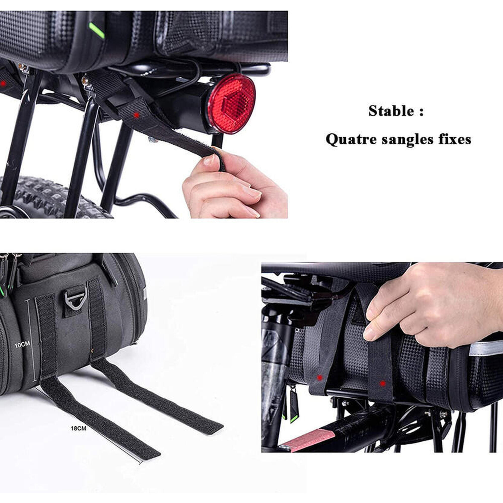 Sacoche Vélo Arrière ROCKBROS 20-27L étanche – Pour Porte-bagages VTT/route - 4