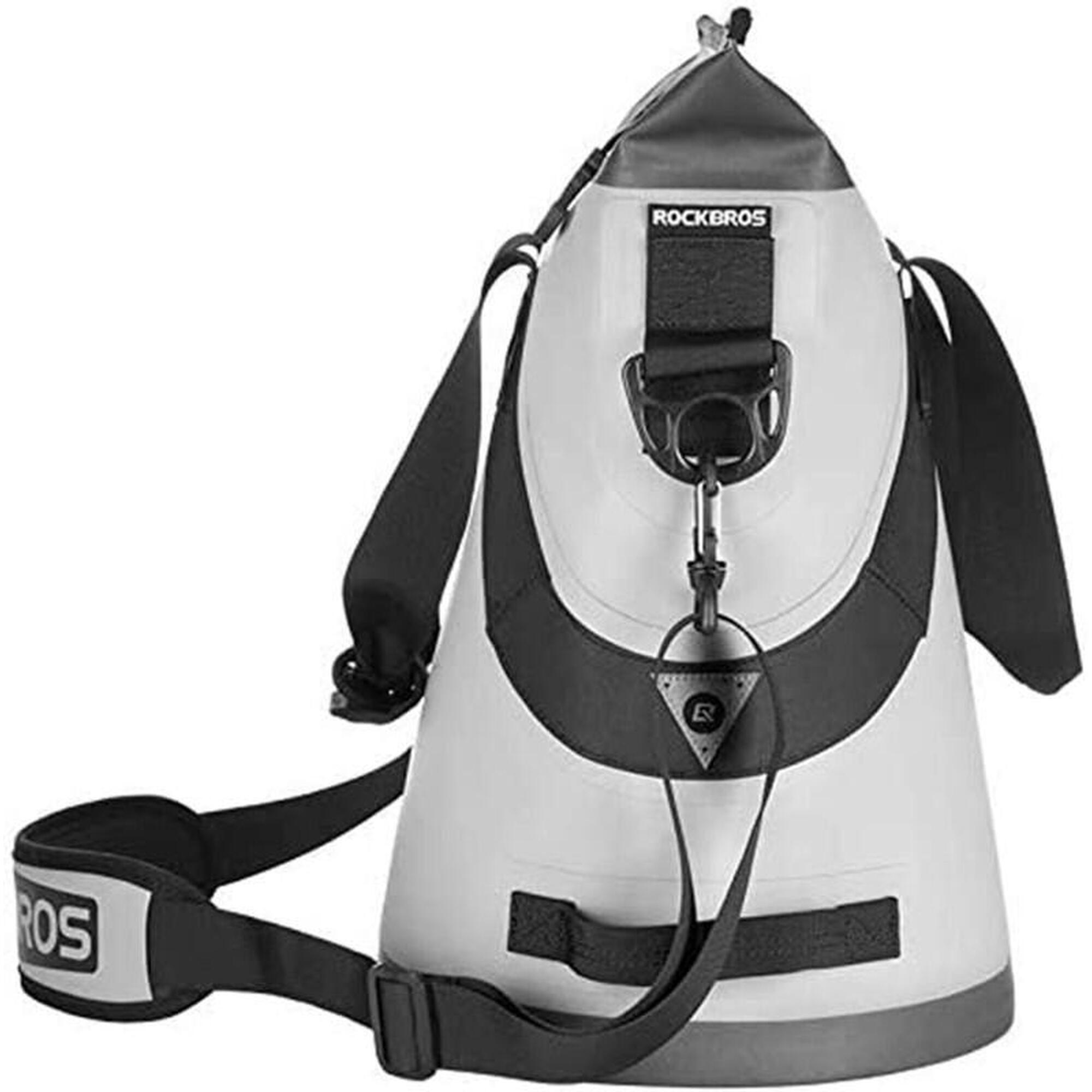 Sac Glacière souple isotherme étanche 22L Sac à Main/à Dos Gris 2/6