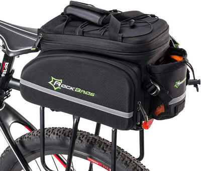 Fiets achterste cargo bag waterproof seat bag rain cover black 10-35l