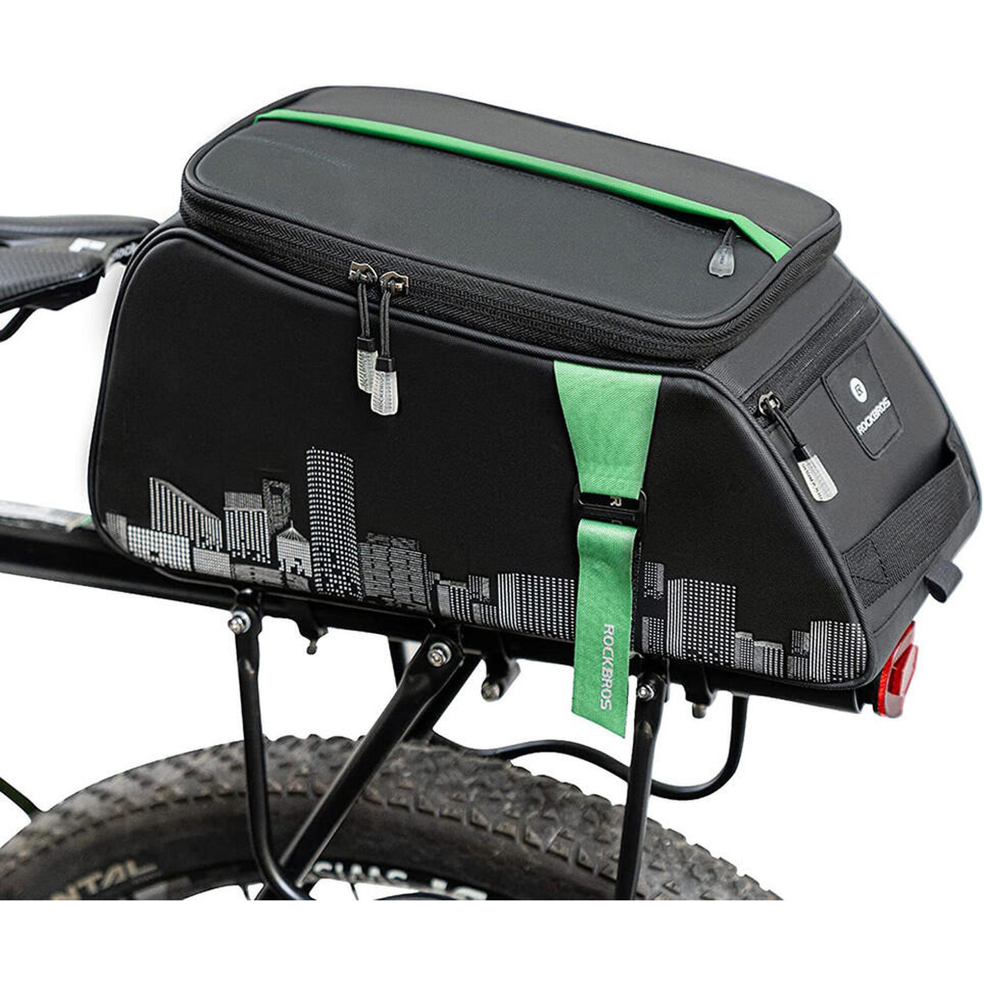 ROCKBROS Fiets fietstas achterste drager waterdicht Seat Bag Rain Cover zwart 4L