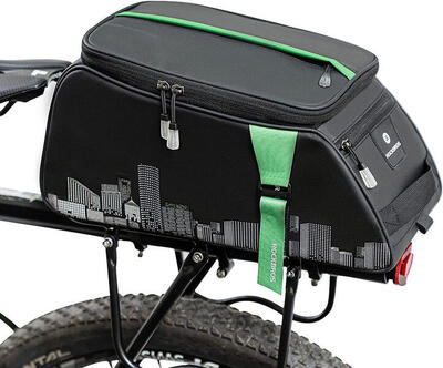 Fiets fietstas achterste drager waterdicht seat bag rain cover zwart 4l