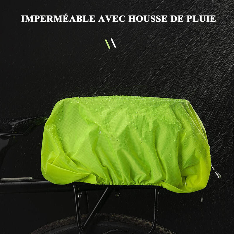Fiets fietstas achterste drager waterdicht Seat Bag Rain Cover zwart 4L