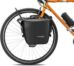 Sacoche de Vélo Étanche Porte-Bagage Sac de Rangement 12-16L une Pièce Noir
