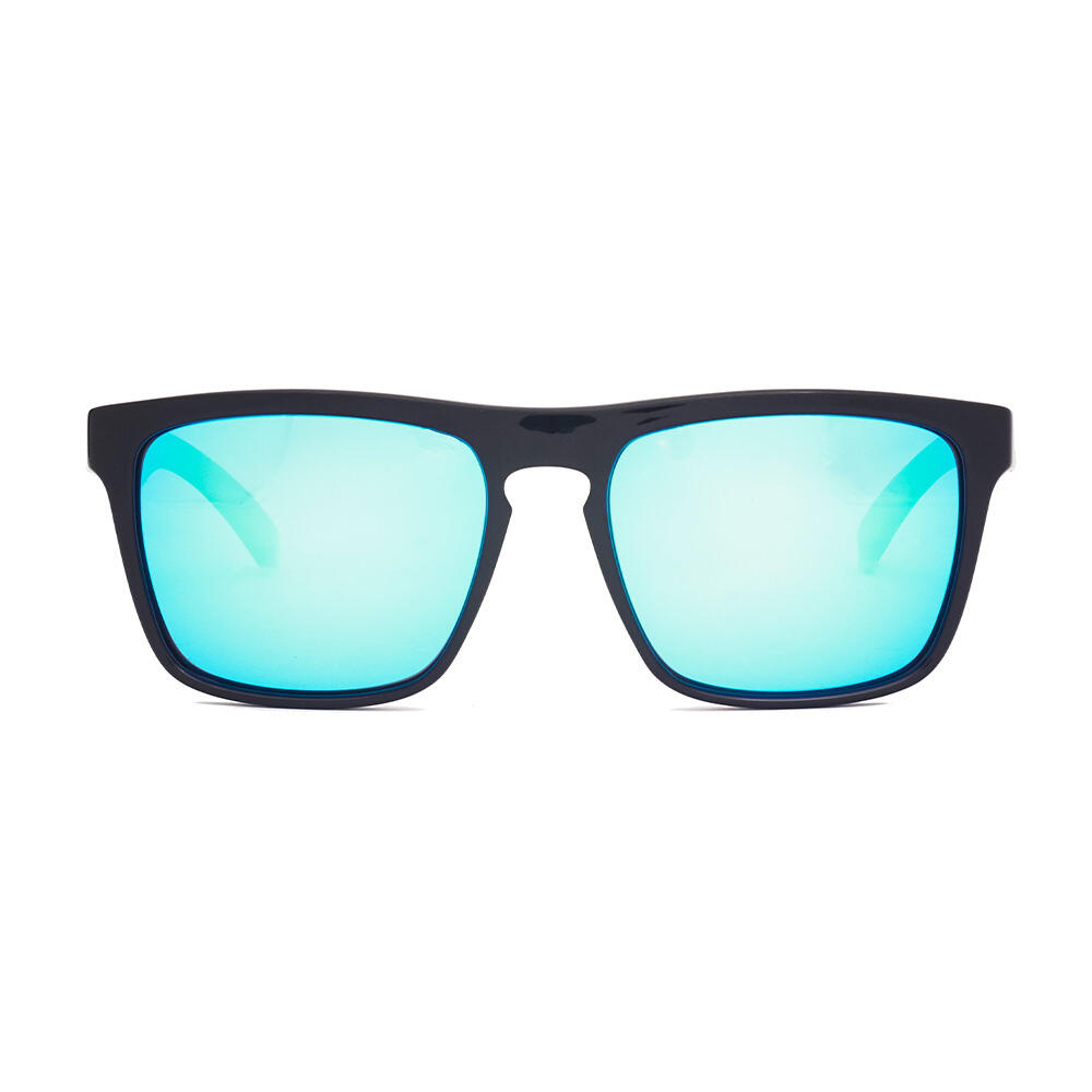 MONZA Unisex Sunglasses - Black/Polarized Ice Blue Mirror 2/4