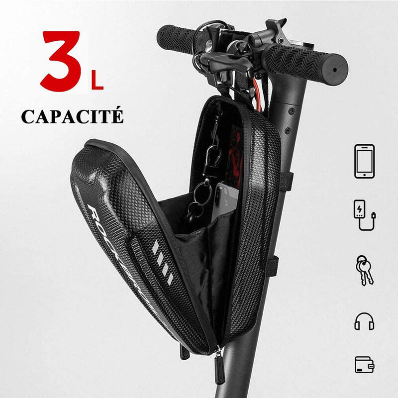 Sac de rangement avant pour scooter électrique, étanche et portable 3L