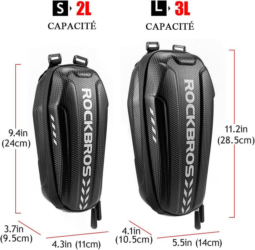 Sac de rangement avant pour scooter électrique, étanche et portable 3L 3/7