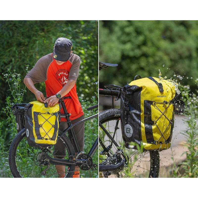 Sacoche Vélo Porte Bagages multifonctionnel Sac de siège de vélo Étanche 20-27L