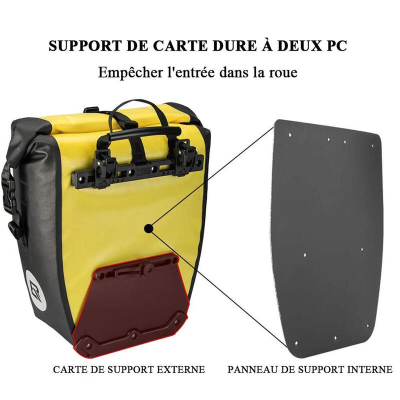 Sacoche Vélo Porte Bagages multifonctionnel Sac de siège de vélo Étanche 20-27L