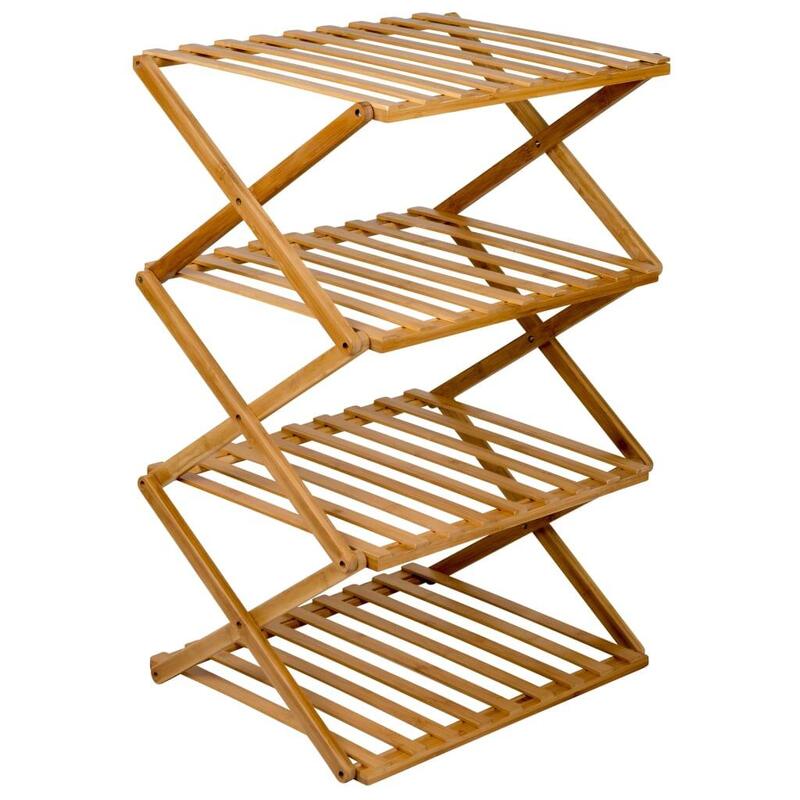 Estantería camping Fitzroy armario plegable muebles bambú madera