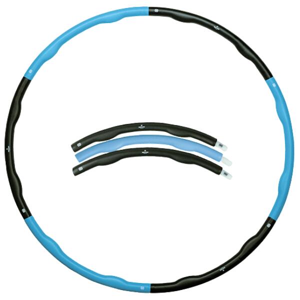 Obręcz fitness / hula hop do ćwiczeń 2 kg z komfortową warstwą pianki niebieski
