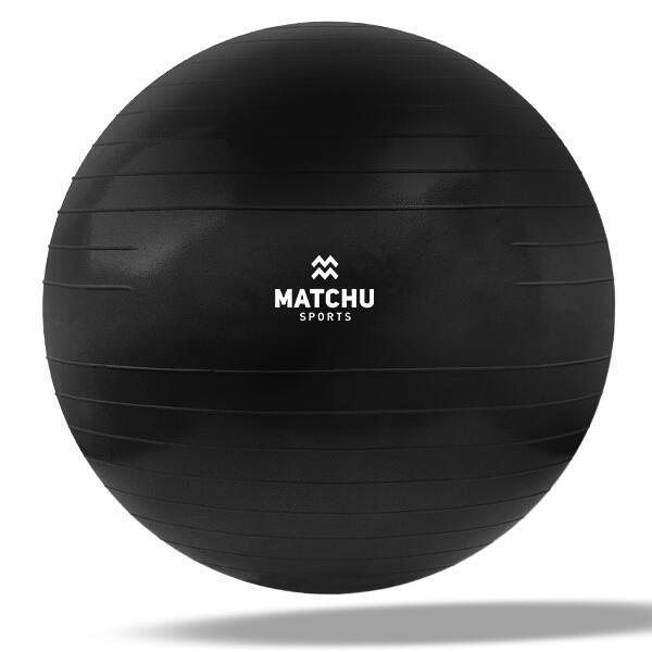 BALLON DE GYM RÉSISTANT -  Swissball - 85 CM - Noir