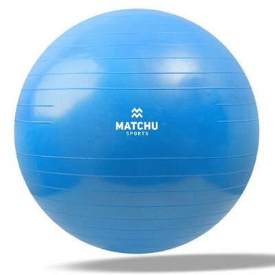 Gymnastikball 75 cm - Sitzball - Pilatesball - Yogaball - Blau
