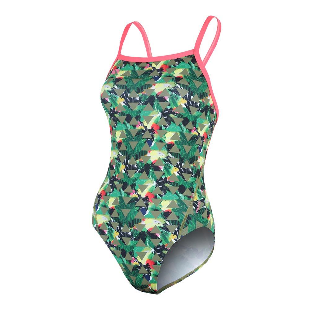 Zone3 - Maillot De Bain Une Pièce Femme Zone3 High Jazz 3.0 - Maillot De Bain 1 Pièce - Multicolore|vert - 34 - Decathlon