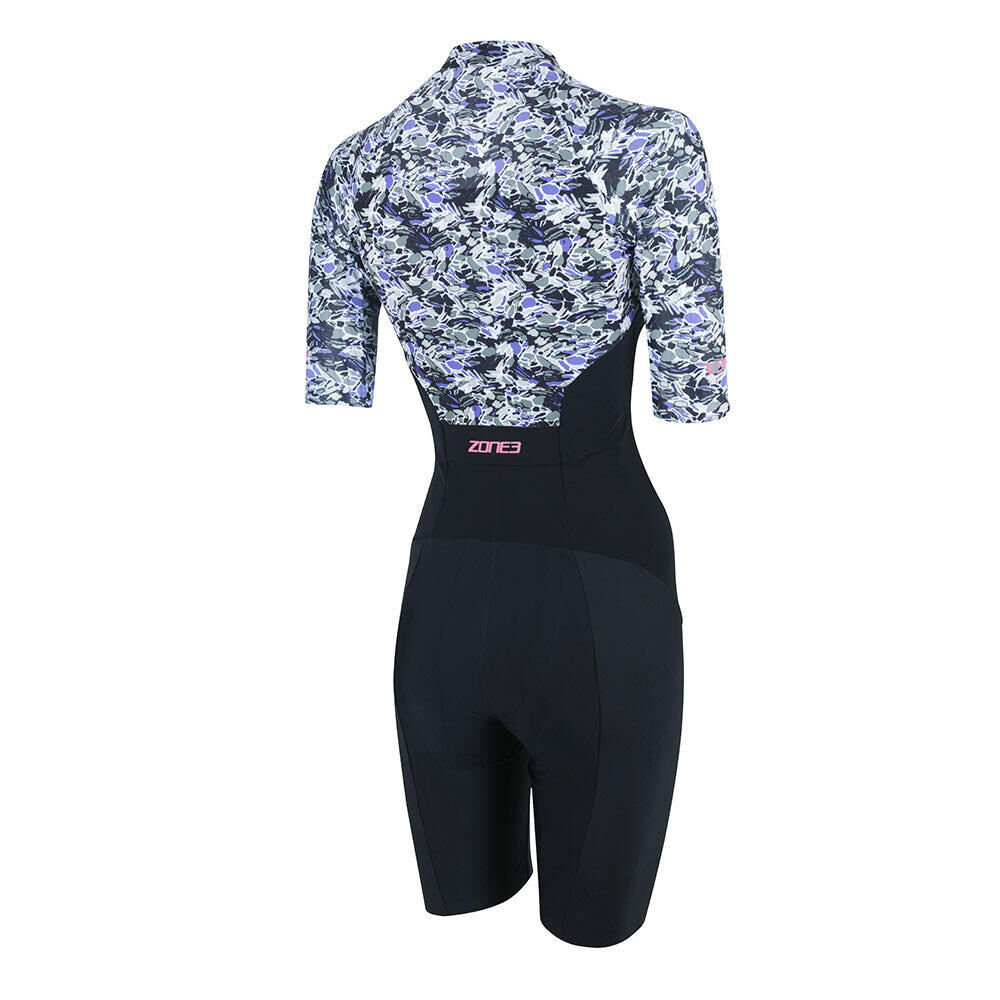 ZONE3 Lava Short Sleeve Trisuit Women's Black/Blue