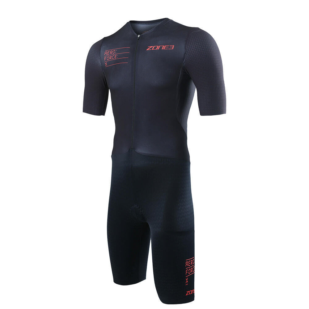 ZONE3 AeroforceX II Short Sleeve Trisuit Men's Black