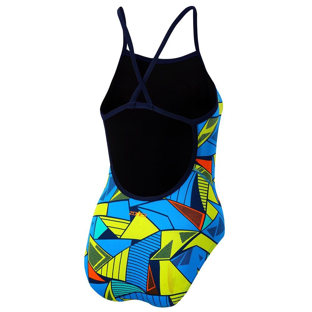 Fato de banho Zone3 Prism 2.0 menina - Azul/Amarelo 2/3