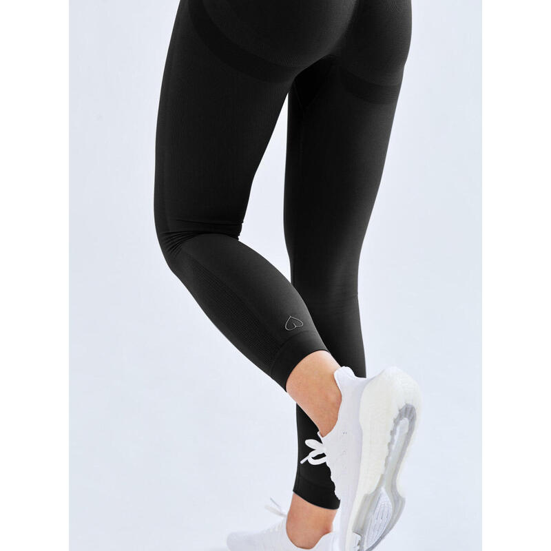 Sportleggings Damen hoher Bund figurformend BESHAPED - DECATHLON