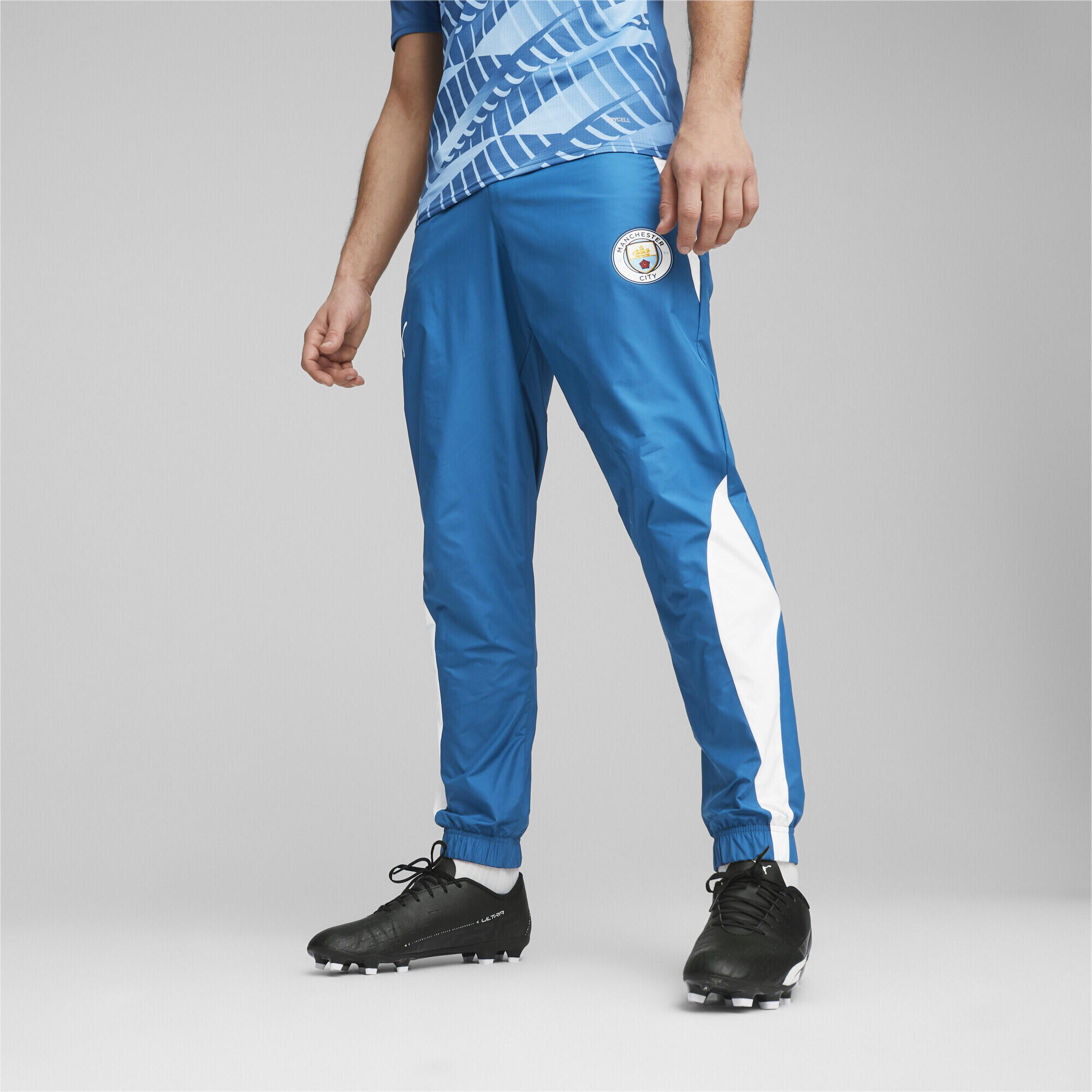 Pantalon tissé d’avant-match Manchester City Homme PUMA Lake Blue White 2/6