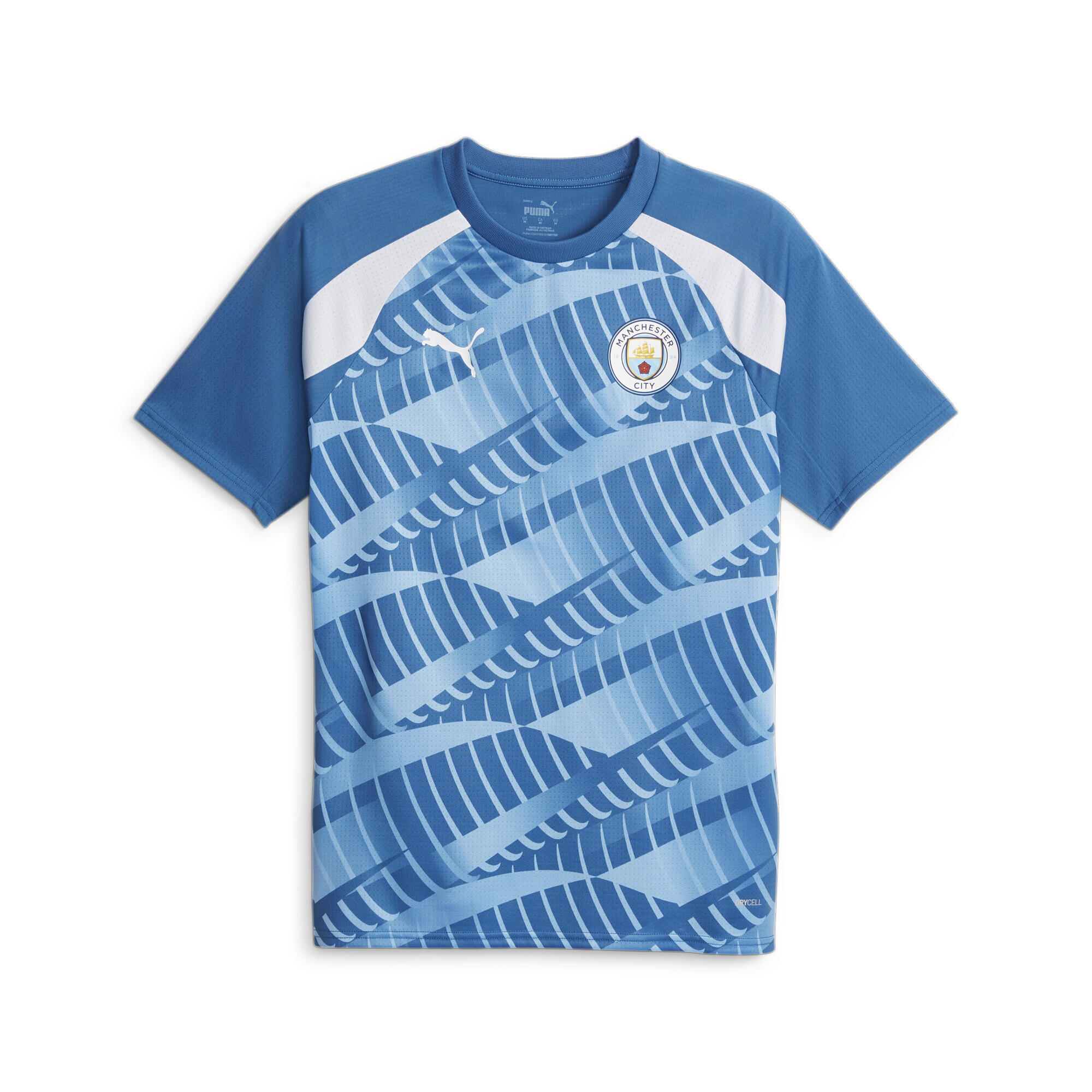 Puma - Maillot D’avant-match 23/24 Manchester City Puma Lake Blue White - T-shirt Manches Courtes - Blanc|bleu - 48 Xl - Decathlon