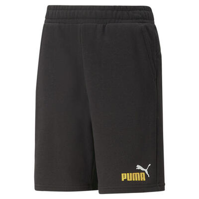 Essentials+ tweekleurige short voor jongeren puma black mustard seed