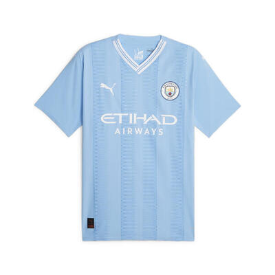 Manchester city 23/24 authentic thuisshirt voor heren puma team light blue white