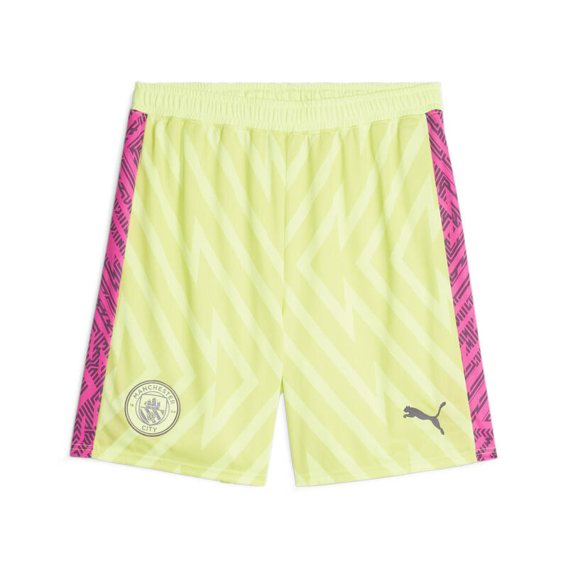 Shorts de portero Manchester City PUMA Fast Yellow Ravish Pink
