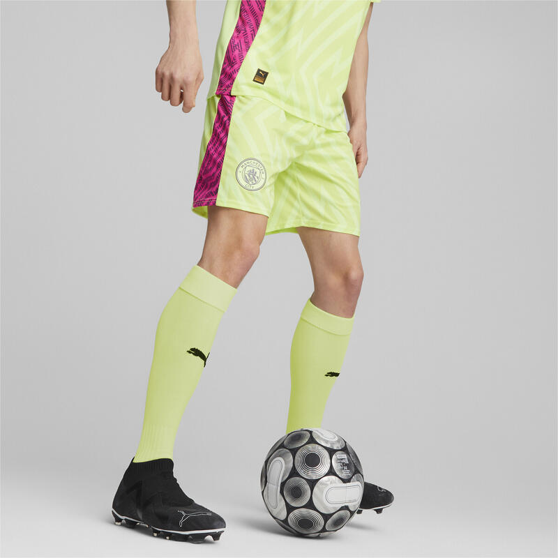 Shorts da portiere Manchester City PUMA Fast Yellow Ravish Pink