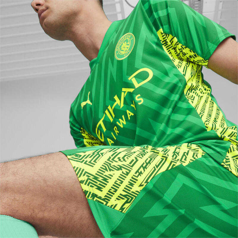 Short de gardien de but 23/24 Manchester City PUMA Grassy Green Yellow Alert