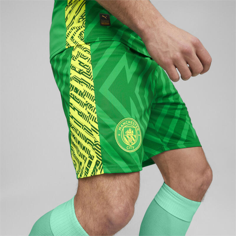 Shorts da portiere Manchester City PUMA Grassy Green Yellow Alert