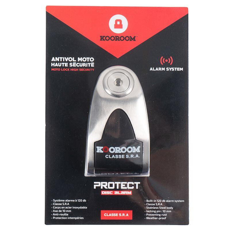 Antivol bloque-disque vélo haute sécurité certifié SRA Argent 4/4