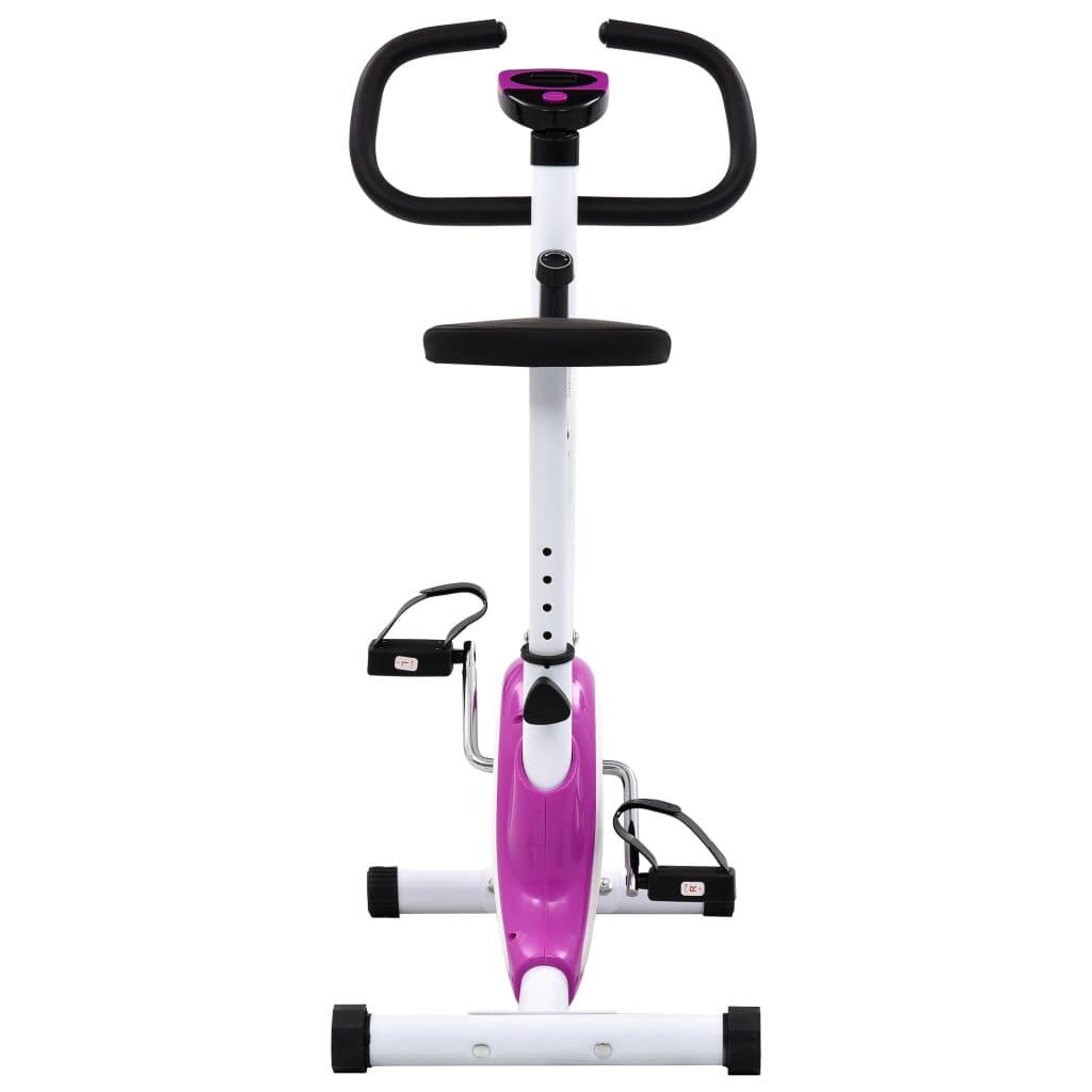 Bicicleta estática con resistencia de cinta morada 5/6