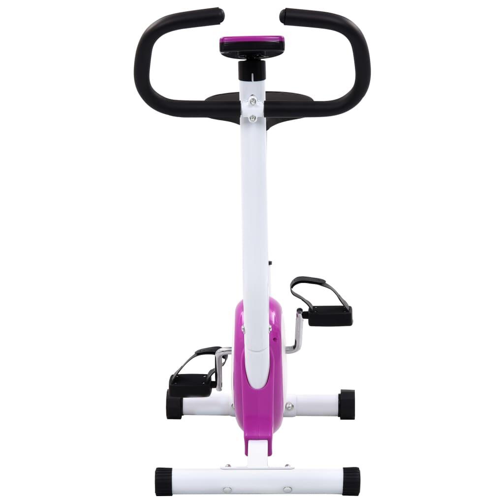 Bicicleta estática con resistencia de cinta morada 4/6