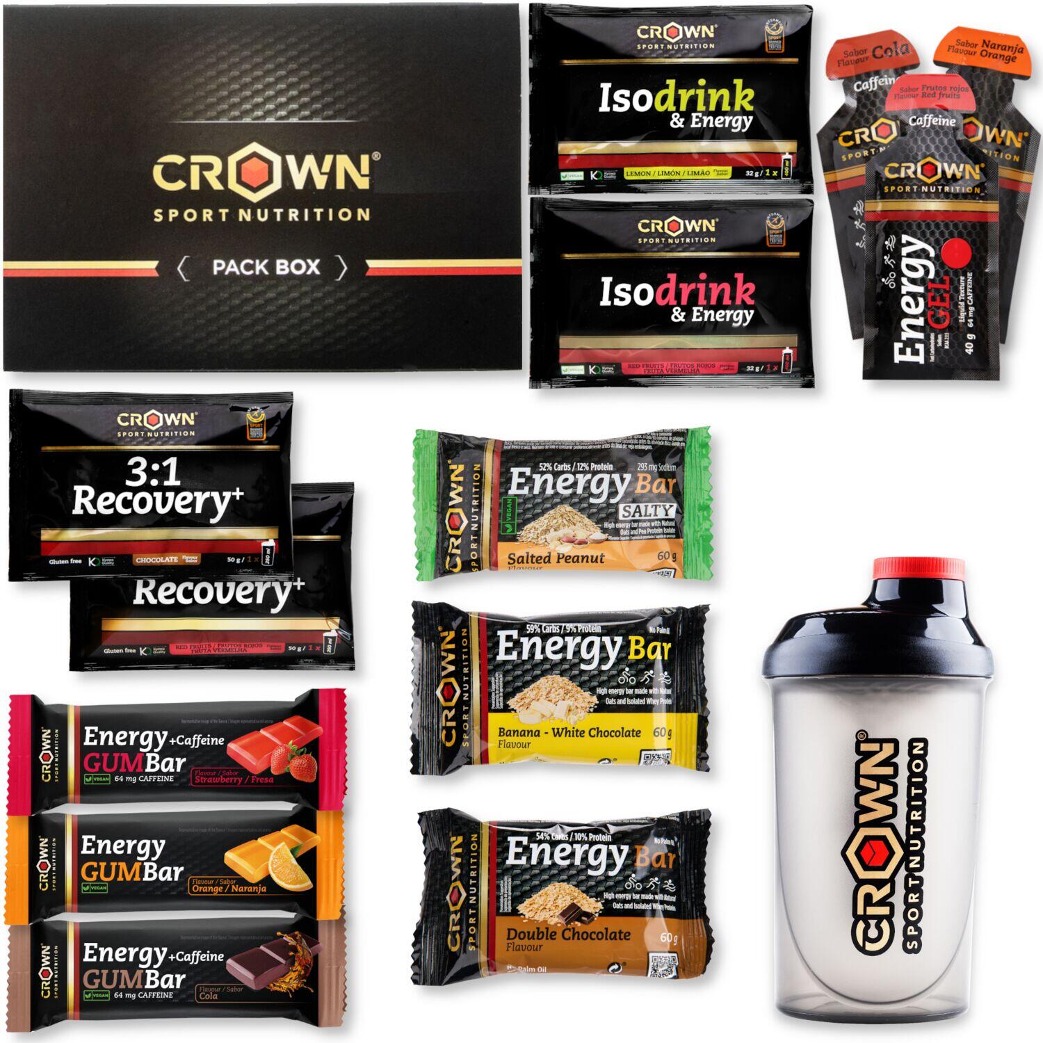 CROWN SPORT NUTRITION Pacote de produtos 'Pack Endurance Tester 3.0' com Shaker de 600ml de presente