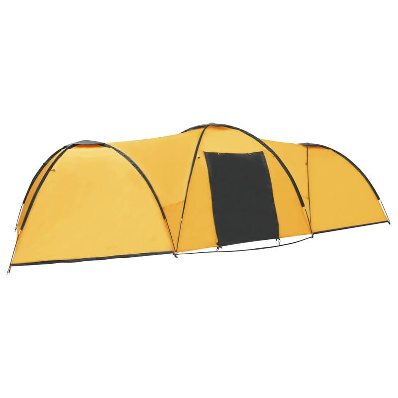 Tenda iglu de campismo 650x240x190 cm 8 pessoas amarelo