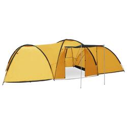 vidaXL Tenda de campismo para 6 pessoas azul e amarelo