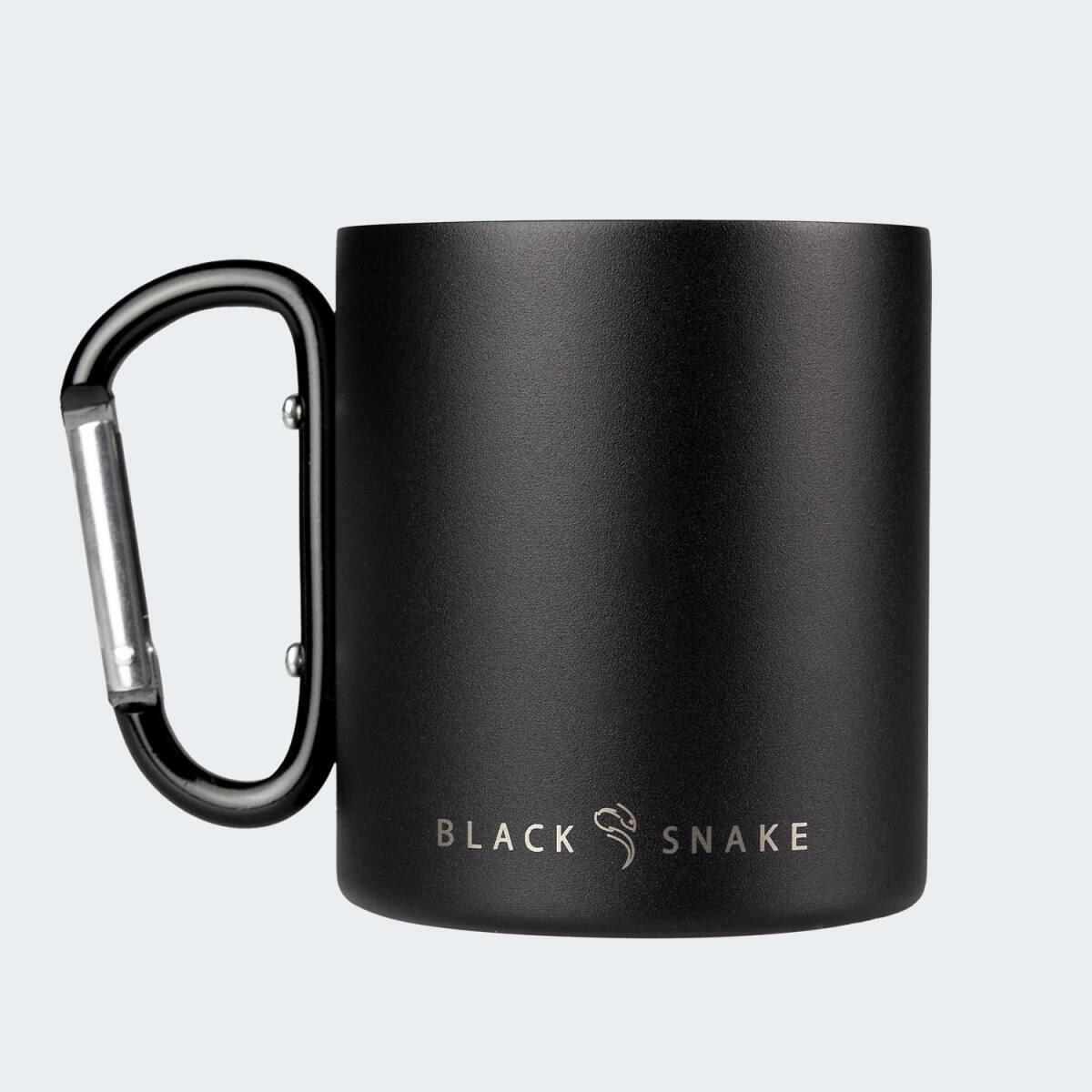 Black Snake Edelstahl Teller flach & tief Besteck Karabiner-Tasse - 1 Person Set 7/7