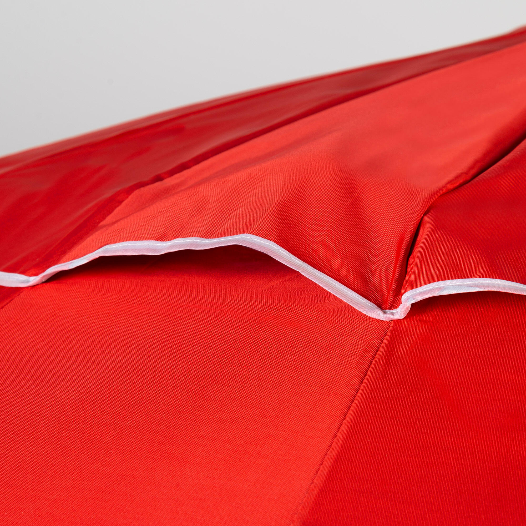 Parapluie de plage coupe-vent Ø195 cm rouge avec mât inclinable Aktive 5/6