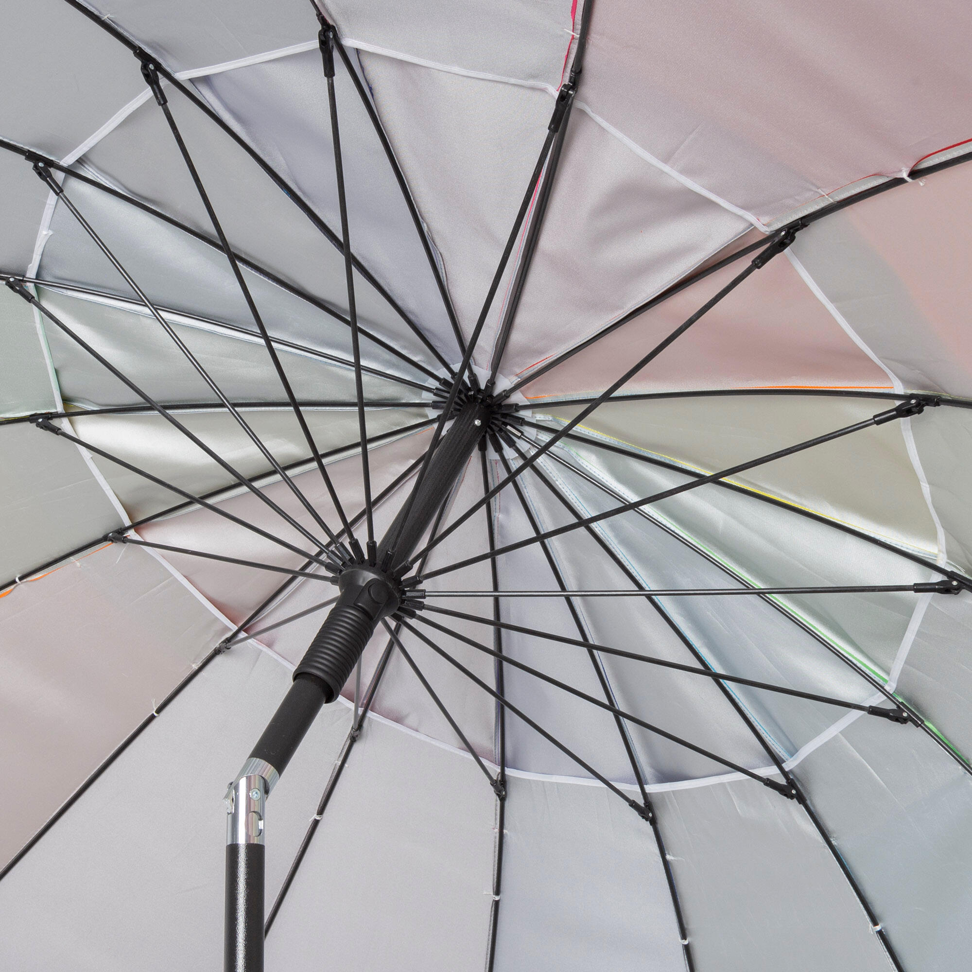 Aktive Windbestendige strandparasol, 16 baleinen, 240 cm, veelkleurig 4/6