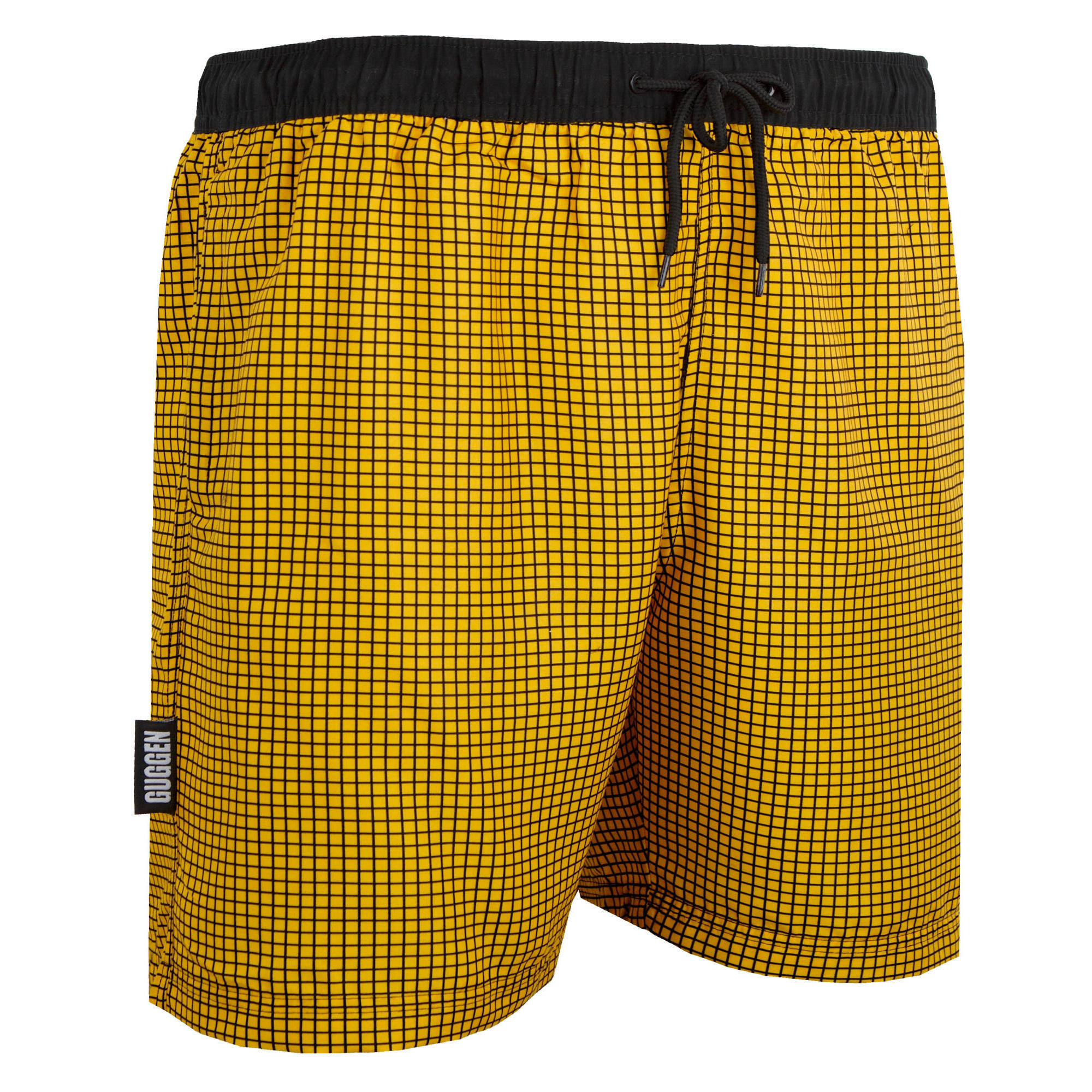 Guggen Mountain - Guggen Mountain Style 6 Boardshort Short Maillot De Bain Homme À Carreaux - Boardshort - Jaune|noir -  M - Decathlon