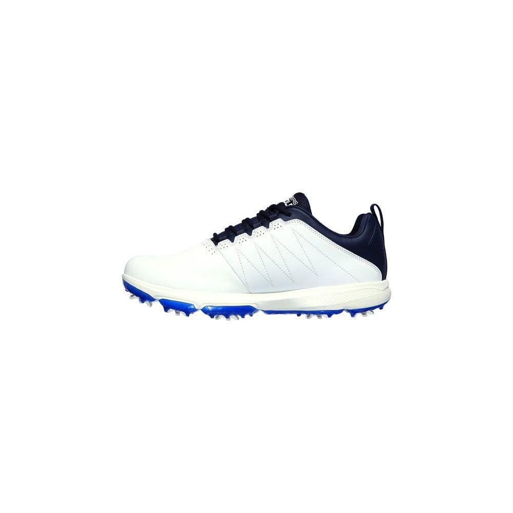 Skechers Mens PRO 4 LEGACY Golf Shoes - WHITE/NAVY 3/7