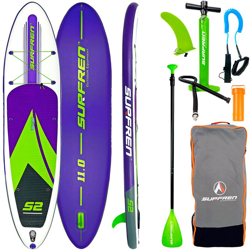 Tabla Paddle Surf Hinchable SURFREN S2 11'0" Purple/Green