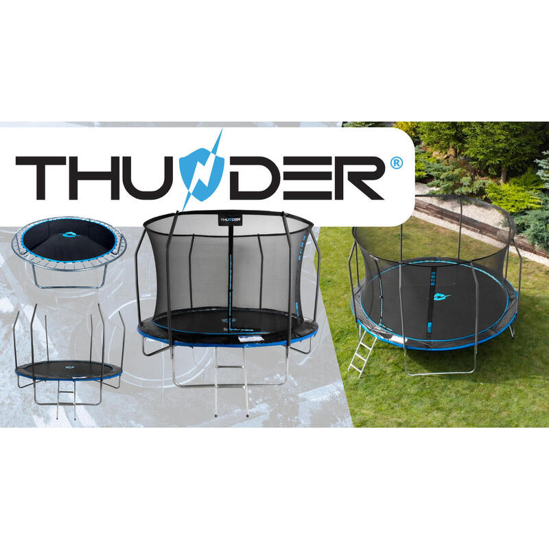 Trampolina de grădină pentru sărit Thunder Inside Elite Blue 8FT